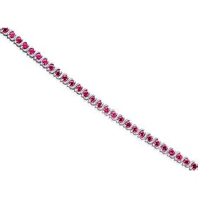 Time tested Classic Round Cut Created Ruby Gemstone Tennis Bracelet in... by Peora