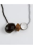 nikki-b 2-Tone Glass Bead Necklace with Semi-Precious Medley