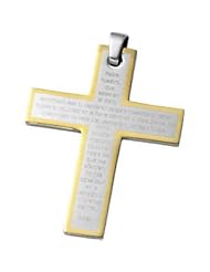 Joyas Alternativas™ Stainless Steel Cross Pendant with Padre Neustro Prayer