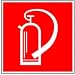 0404. Feuerlöscher D-F005 - FOLIE, SYMBOL FEUERLÖSCHGERÄT - 100x100mm