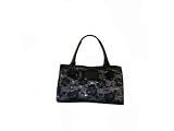 Women's Betseyville Ritzy Lace Silver satchel Handbag ((Black/Silver)