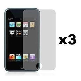 3-Pack Premium Reusable LCD Screen Protector with Lint Cleaning Cloth for Apple iPod Touch 2nd Gen 8GB 16GB 32GB