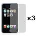 3-Pack Premium Reusable LCD Screen Protector with Lint Cleaning Cloth for Apple iPod Touch 2nd Gen 8GB 16GB 32GB