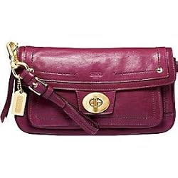 Coach Hamptons Leather Vintage Leather Clutch Bag 12450 Magenta