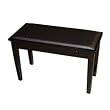 Cameron & Sons CS-10 EBHP Traditional Piano Bench With Music Storage, Padded Top (High Gloss Black)