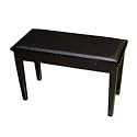 Cameron & Sons CS-10 EBHP Traditional Piano Bench With Music Storage, Padded Top (High Gloss Black)