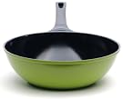 The 12  Green Earth Wok by Ozeri, with Smooth Ceramic Non-Stick Coating (100% PTFE and PFOA Free)