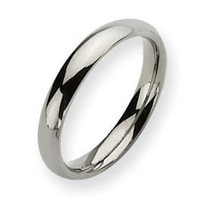 Titanium 4mm Polished Band Ring