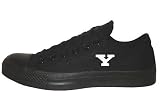Converse Chuck Taylor All Star Lo Top Black Monochrome Youngstown State University Logo White Canvas