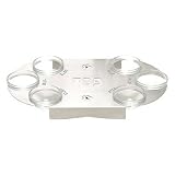 Passover Jewish Holiday Seder Night Steel & Glass Plate. Made in israel