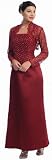 Mother of the Bride Formal Evening Dress #7837 (X-Large, Burgundy)