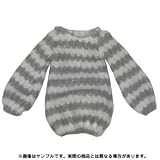 ピュアニーモサイズ スナッティーキャット バルーンニットワンピース ホワイト×グレー(ドール用衣装)