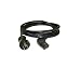 Interpower 86610740 North American Hospital Grade Cord Set, NEMA 5-15 Plug Type, Angled IEC 60320 C13 Connector Type, Black, 10A Amperage, 125VAC Voltage, 3m Length