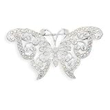 Clear Swarovski Crystal Butterfly Fashion Pin