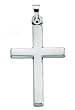 Platinum Cross Pendant - 24.5x16.5mm