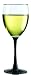 Luminarc Signature Black Stem Tulip Wine Glasses, Set of 4