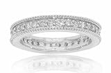 1.55 ct. TW Round Diamond Eternity Wedding Band in Filigree Accent 14k