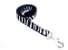 Large White/Black Zebra Dog Leash: 1" wide, 6ft length.