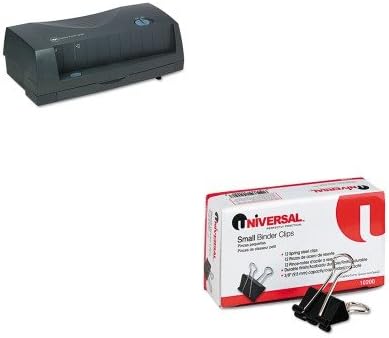 KITGBC7704270UNV10200 - Value Kit - GBC 24-Sheet 3230 Electric Two- and Three-Hole Adjustable Punch (GBC7704270) and Universal Small Binder Clips (UNV10200)