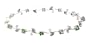 14k White Gold Emerald and Diamond Floral Bracelet, 7"