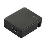 iBUFFALO �yiPhone5�Ή��zUSB�[�d��(AC�A�_�v�^) 1�|�[�g�^�C�v ���^ �u���b�N BSIPA02BK
