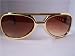 Elvis Kill Bill Sunglasses Gold Frame Brown Lens 100 % UV Protection Brand New