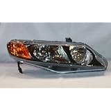 2006-2008 HONDA CIVIC SEDAN AUTOMOTIVE REPLACEMENT HEAD LIGHT RIGHT TYC 20-6733-01 by TYC