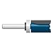 Bosch 85672M Router Bit Carbide Tip 1/2-inch  x 1 1/4-inch Straight with Top Bearing 1/4 Shank