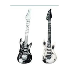 Black and White Inflatable Guitar (12 pcs) by 