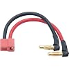 LRP LiPo Hardcase Adapterstecker - 4mm Buchse auf T-Stecker 90 Grad