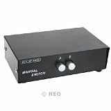 1x KÖNIG MANUELLER VGA UMSCHALTER - Umschalten zwischen 2 Monitore und 1 Computer oder 2 Computer und 1 Monitor