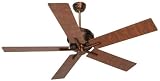Craftmade GR52AC Grant 52 Inch Ceiling Fan, Aged Copper Motor with Grant Pecan/Walnut Reversible Matte Blades and Integrated Light Kit