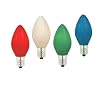 Club Pack of 96 Opaque Multi C7 Energy Saving Replacement 2.5W Light Bulbs