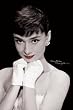 (24x36) Audrey Hepburn Red Lips Art Poster Print