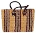 Moroccan Straw Summer Beach / Shopper / Tote Bag 16"x11"x5"