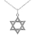 High Polished Sterling Silver Star of David Pendant