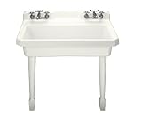 KOHLER K-6607-4-0 Harborview Self-Rimming or Wall-Mount Utility Sink, White