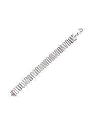 Sterling Silver 7.25" 15mm Panther Ladies Bracelet