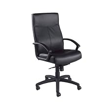 National Office Furniture Result High Back Executive Office Chair, Black Leather