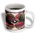 Maroon and Pink on Olive Green Textured and Swirled Rectangles and Other Shapes - 15oz Mug