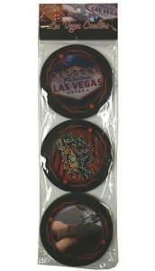 Las Vegas Drink Coasters Round