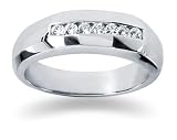 0.25 ctw. Men's Round Diamond Wedding Band in Platinum