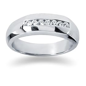 0.25 ctw. Men's Round Diamond Wedding Band in Platinum