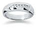 0.25 ctw. Men's Round Diamond Wedding Band in 18K White Gold