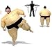 Sumo Wrestler Inflatable Fancy Dress Costume Suit