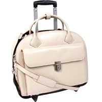 McKleinUSA Glen Ellyn 94367 W Series Italian Leather Detachable-Wheeled Ladies Briefcase (Sand)