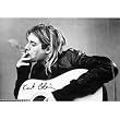 Kurt Cobain Smoking Guitar Cloth Fabric Poster Flag