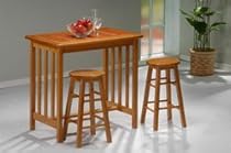 Hot Sale Boraam 3 Piece Mission Pub Set Design: Fruitwood