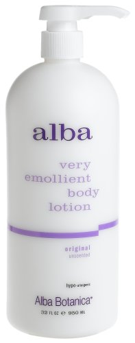 Alba Botanica Very Emollient Body Lotion, Unscented, 32 -Ounce Bottle