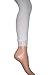 Adult White Ankle Length Footless Tights with Lace Trim Regular